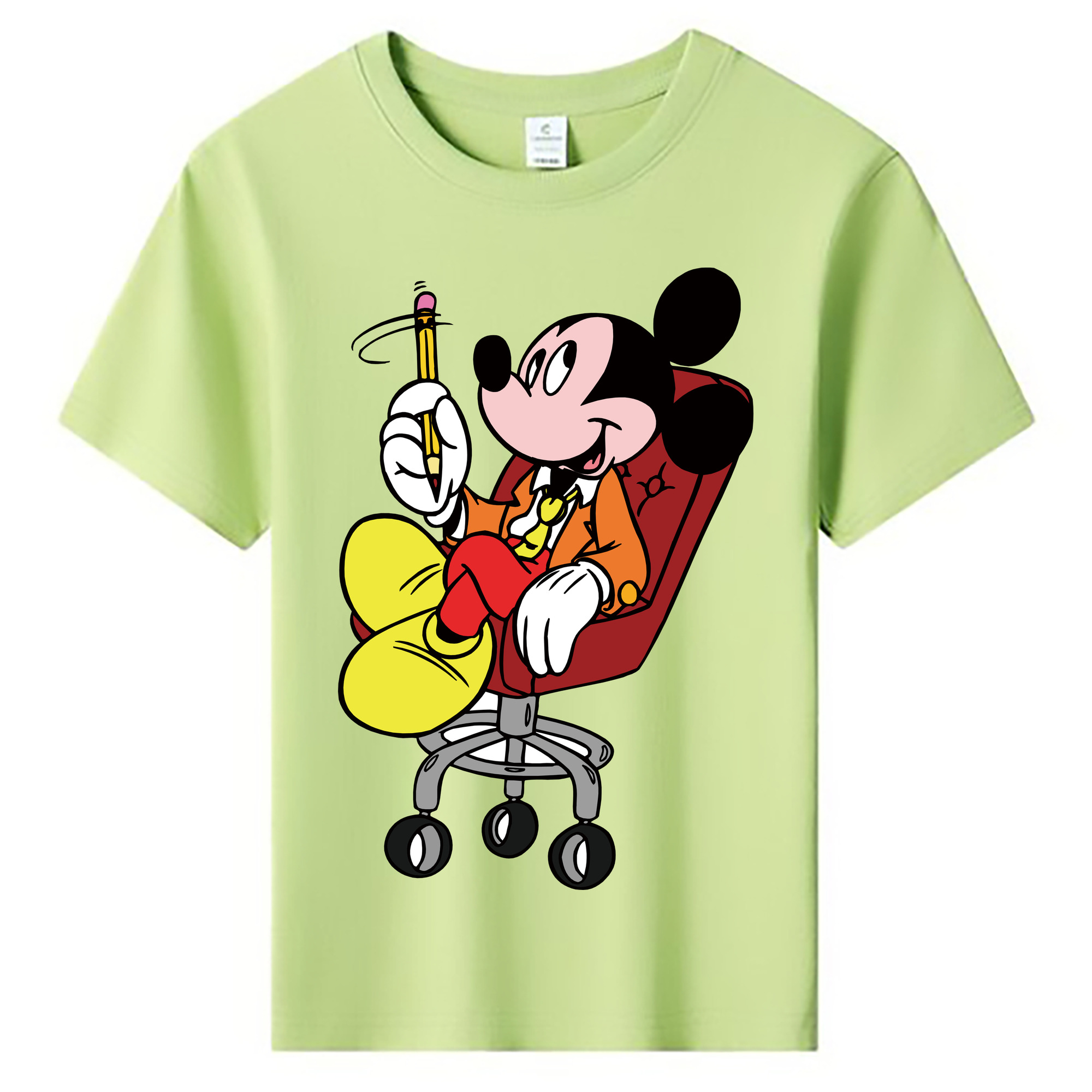 ミッキーマウス Mickey Mouse 綿100％キッズTシャツ（フロントプリント）